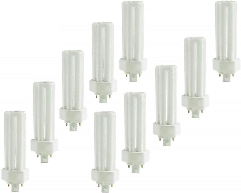 Circle - (10 Pack PLT-42W 4 Pin GX24Q-4-42 Watt Triple Tube, Compact Fluorescent Light Bulb (2700K - Warm White)